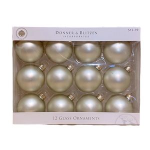 Sears Donner & Blitzen 12 Champagne Glass Ornaments